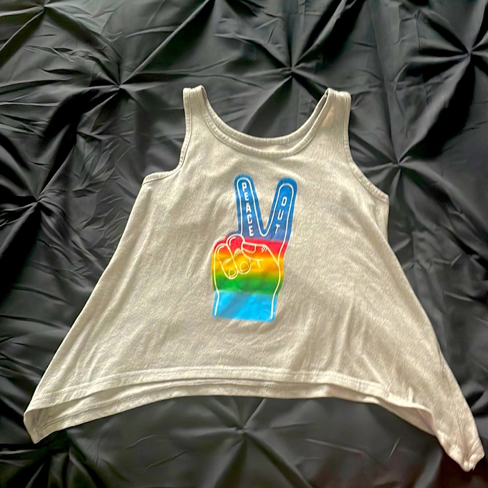 Girls Size 10/12 high low cropped tank